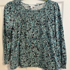 J Jill floral soft cotton top
